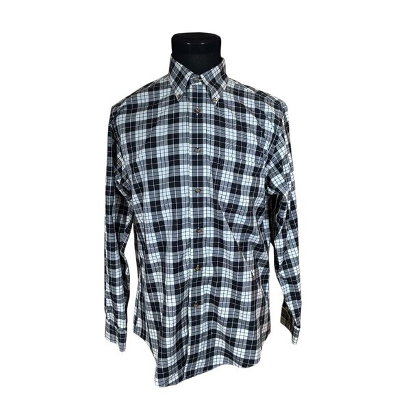 Brooks Brothers Other - Brook Brothers Regent Black White Plaid Long Sleeve Button Front Shirt Large